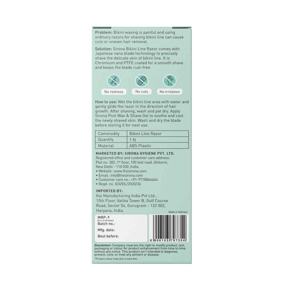 Sirona Reusable Bikini Hair Removal Razor For Women